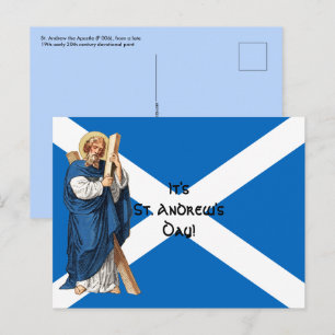 St. Andrew the Apostle and the Flag of Scotland Postcard