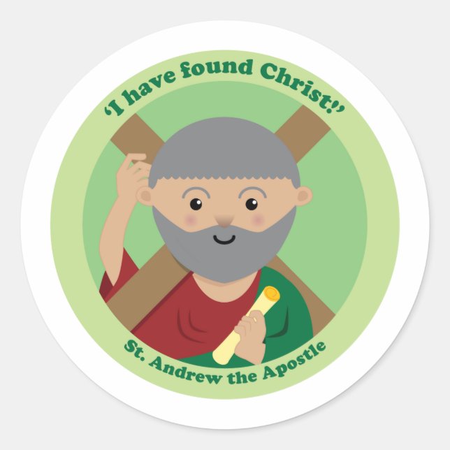 St. Andrew the Apostle Classic Round Sticker (Front)