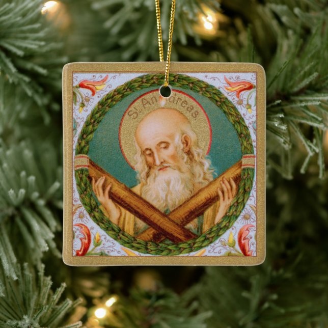 St. Andrew the Apostle (JMAS 02) Ceramic Ornament (Tree)
