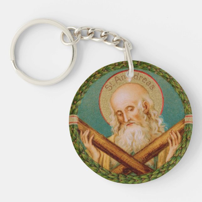 St. Andrew the Apostle (JMAS 02) Round Acrylic Keychain (Front)