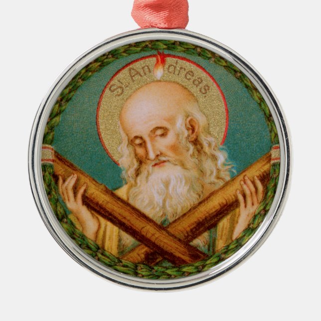 St. Andrew the Apostle (JMAS 02) Round Metal Ornament (Front)