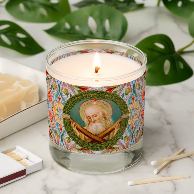 St. Andrew the Apostle (JMAS 02) Scented Candle (Lit)