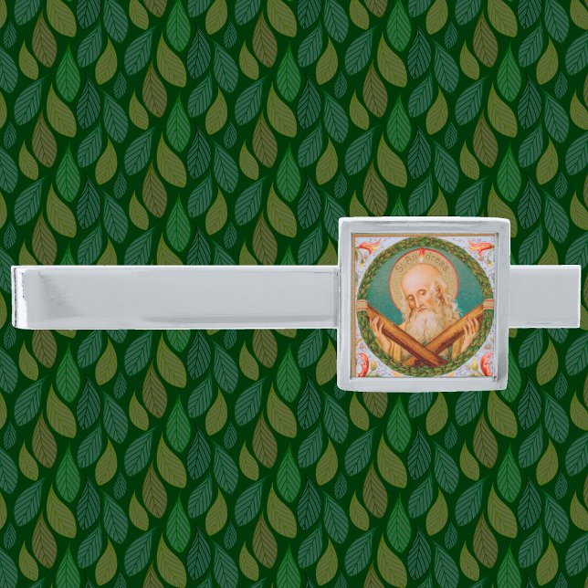 St. Andrew the Apostle (JMAS 02) Silver Finish Tie Bar (Creator Uploaded)