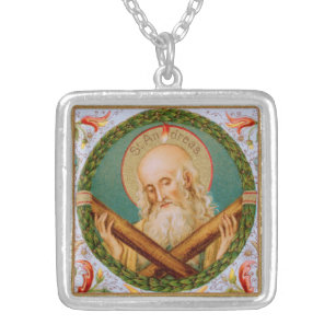 St. Andrew the Apostle (JMAS 02) Silver Plated Necklace
