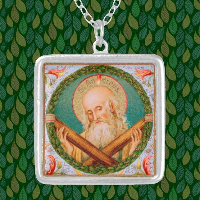St. Andrew the Apostle (JMAS 02) Silver Plated Necklace (Creator Uploaded)