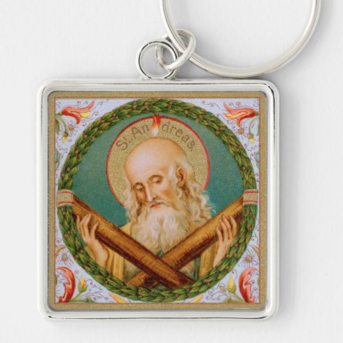 St Andrew the Apostle JMAS 02 Square Metal Keychain
