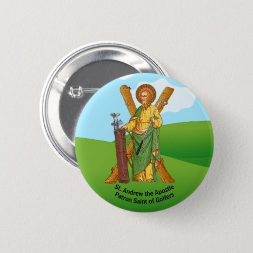 St Andrew the Apostle Patron of Golfers Button