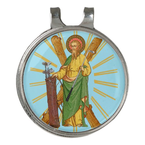 St Andrew the Apostle Patron of Golfers Golf Hat Clip