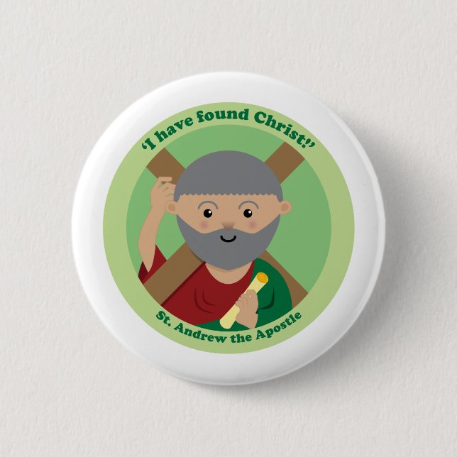 St. Andrew the Apostle Pinback Button (Front)