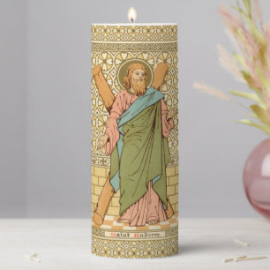 St. Andrew the Apostle (RLS 01) 3"x8" Pillar Candle