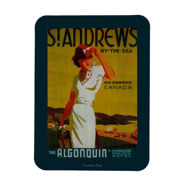 St. Andrews Algonquin Vintage PosterEurope Magnet (Vertical)