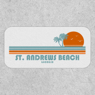 St. Andrews Beach Georgia Sun Palm Trees Patch