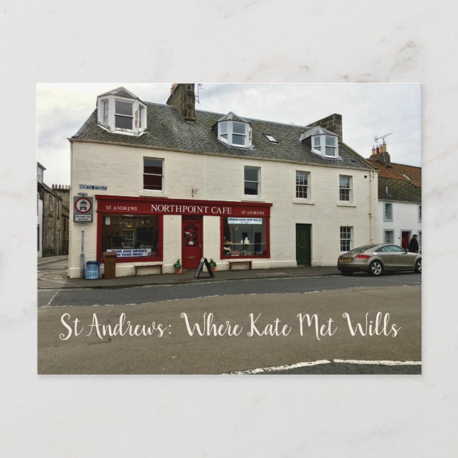 St Andrews Cafe Where Kate Met Wills Prince Postcard (Front)