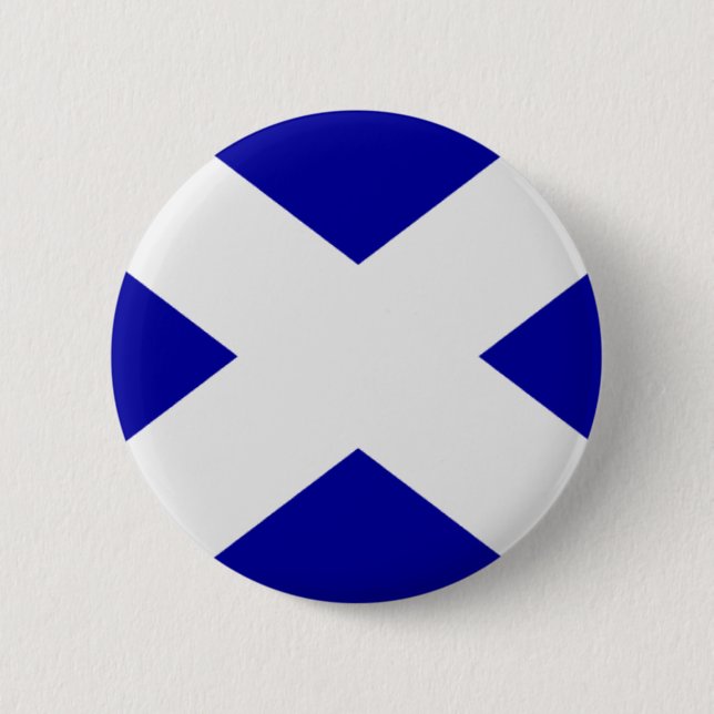 St Andrew's Cross Pinback Button (Front)
