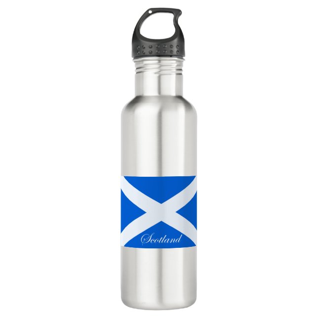 St-Andrews-Cross (Saltire) Flag Scotland Stainless Steel Water Bottle (Front)