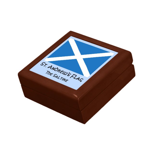St. Andrew's Flag, Saltire, or Flag of Scotland Gift Box (Side)
