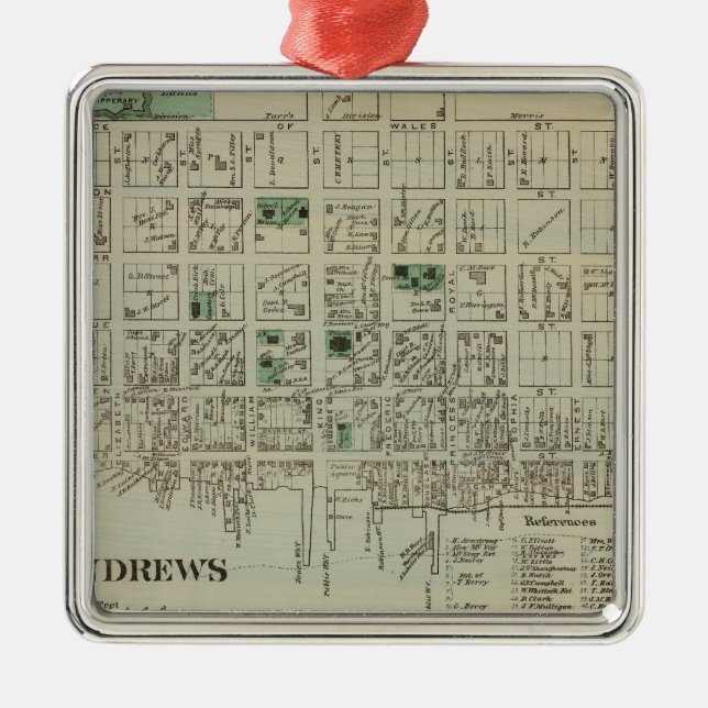 St Andrews NB Metal Ornament (Front)