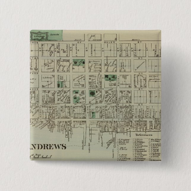 St Andrews NB Pinback Button (Front)