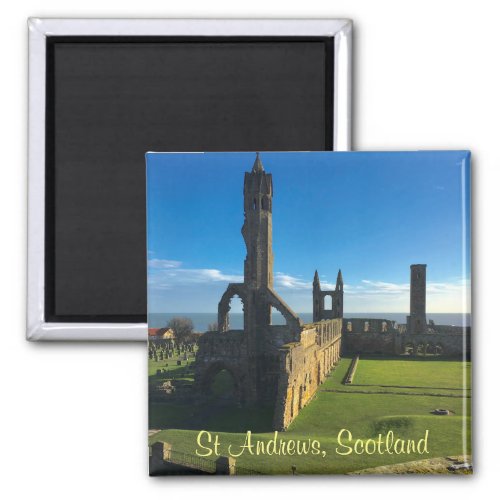 St Andrews Scotland Cathedral Ruins Photo Magnet