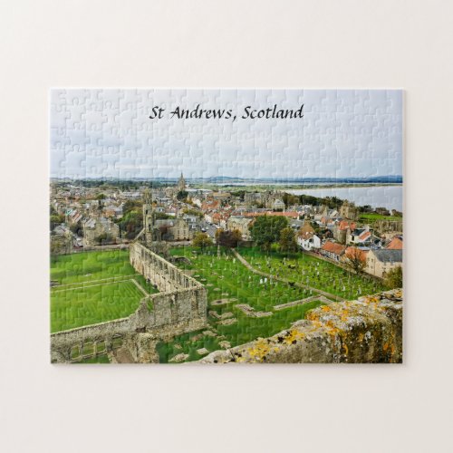 St Andrews Scotland Cathedral Tower town skyline Jigsaw Puzzle