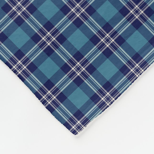 St Andrews Scotland District Tartan Fleece Blanket (Corner)