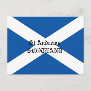 St Andrews Scotland flag postcard