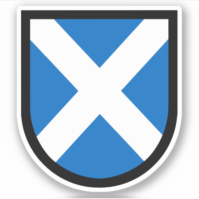 St. Andrew's Shield - 1 Up Contour Cut Sticker (Front)