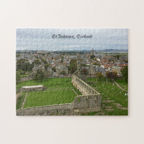 St Andrews Town Aerial View from Cathedral Tower Jigsaw Puzzle