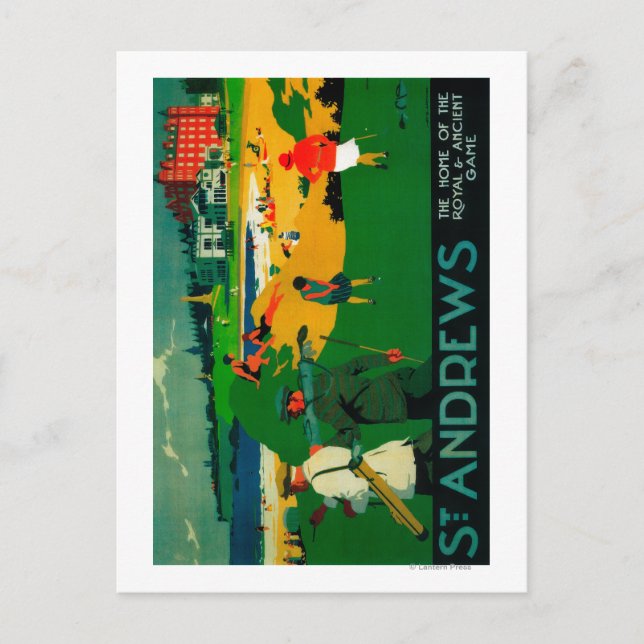 St. Andrews Vintage PosterEurope Postcard (Front)