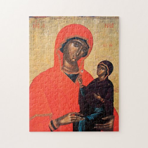 St Anna and the Theotokos Byzantine Icon Jigsaw Puzzle