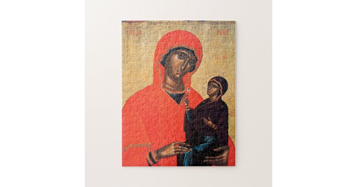 St. Anna and the Theotokos Byzantine Icon Jigsaw Puzzle | Zazzle