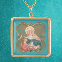 St. Anne and the BVM in a Barbed Quatrefoil (BK67)