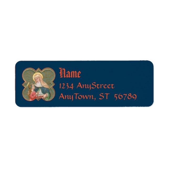 St. Anne and the BVM in a Barbed Quatrefoil (BK67) Label (Front)