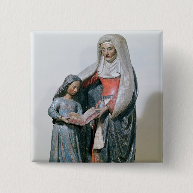St. Anne and the Virgin, 1500-30 Pinback Button (Front)