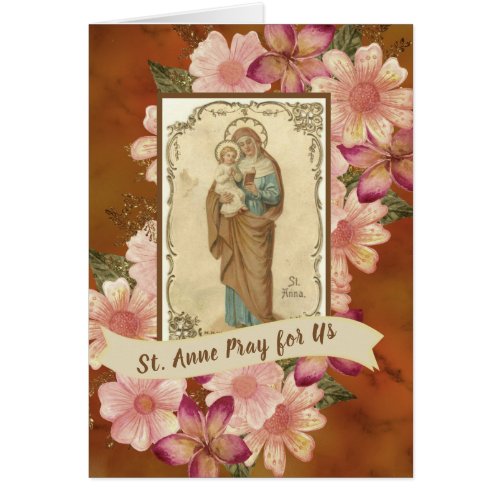 St Anne holding Blessed Virgin Mary Floral