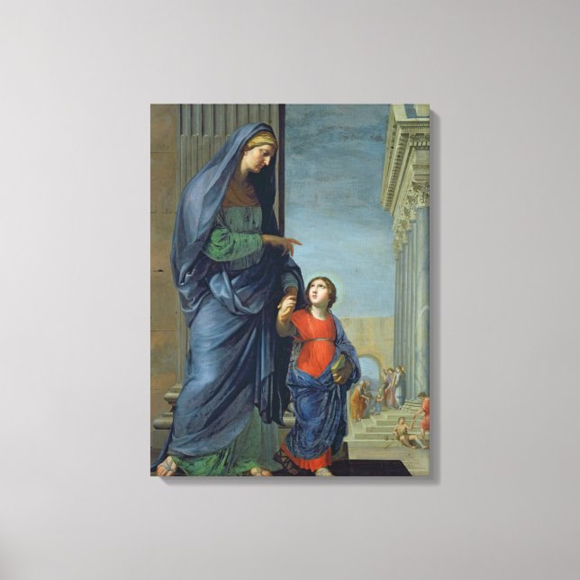 St. Anne Leading the Virgin to the Temple Canvas Print (Front)