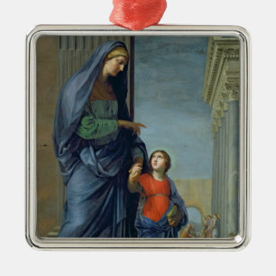 St. Anne Leading the Virgin to the Temple Metal Ornament