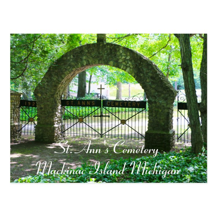 St Ann S Cemetery Mackinac Island Michigan Postcard Zazzle Com