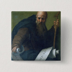 St. Anthony Abbot (c.251-356) c.1518-19 (oil on ca Button