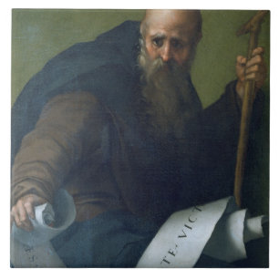 St. Anthony Abbot (c.251-356) c.1518-19 (oil on ca Ceramic Tile