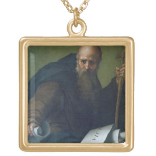 St. Anthony Abbot (c.251-356) c.1518-19 (oil on ca Gold Plated Necklace