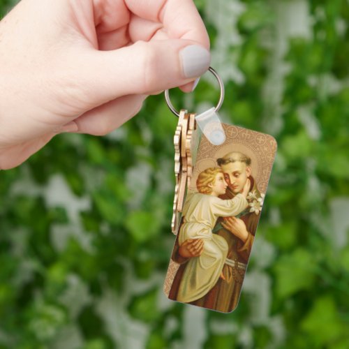 St Anthony Baby Jesus Religious Vintage Catholic Keychain