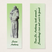 St. Anthony Bookmark (Front & Back)