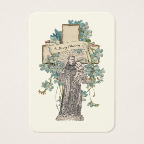ST ANTHONY Catholic Funeral Prayer Card