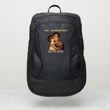 St. Anthony Jesus  Religious Catholic Saint Port Authority® Backpack by ShowerOfRoses at Zazzle