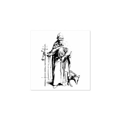 St Anthony of Egypt Father of All Monks   Rubber Stamp