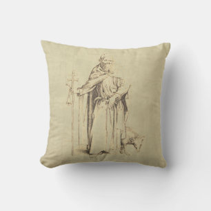 St Anthony of Egypt, Father of All Monks  Throw Pillow