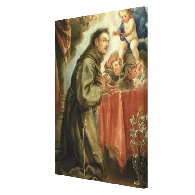 St. Anthony Of Padua Adoring The Christ Child Canvas Print | Zazzle