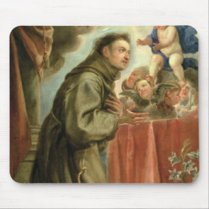 St. Anthony of Padua  adoring the Christ Child Mouse Pad