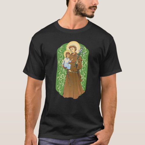 St Anthony Of Padua And The Christ Child Cute Cath T_Shirt